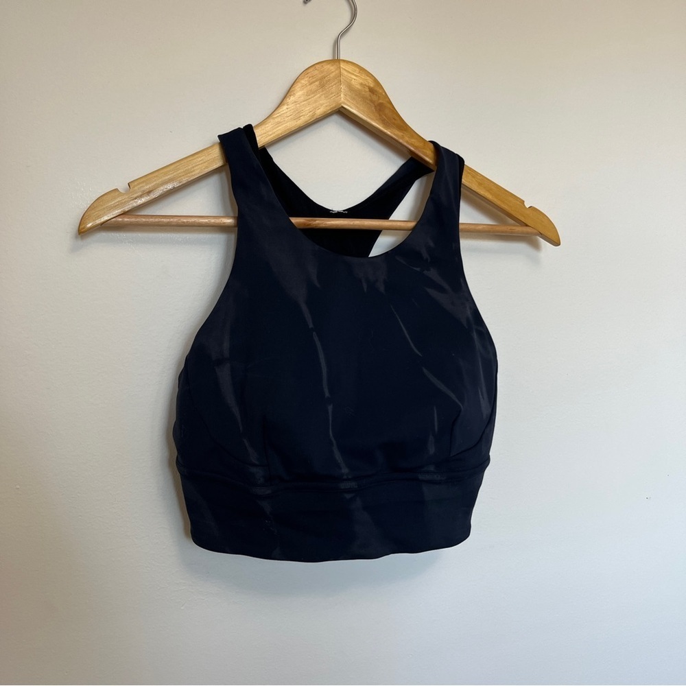 Lululemon Wunder Train Longline Navy Tie Dye sports bra Size 8